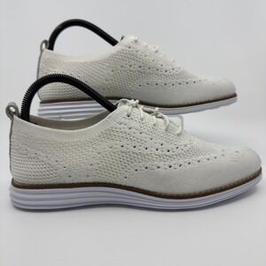 Cole Haan OriginalGrand Stitchlite Wingtip Oxford Womens 7.5 7 1/2 B White Brown